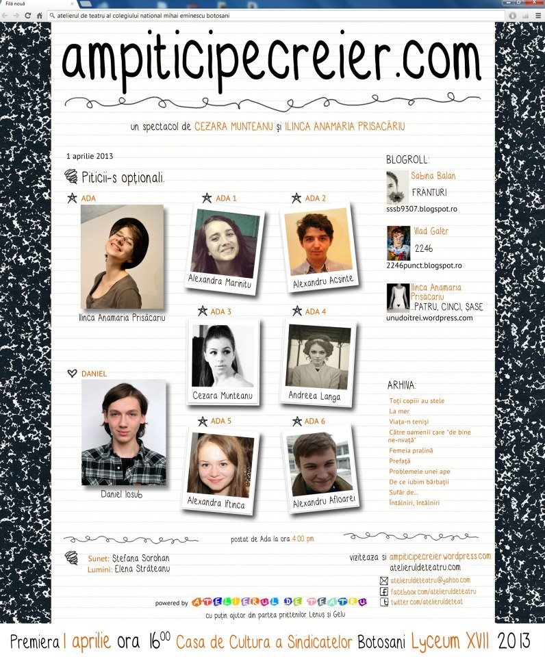 AMPITICIPECREIER.COM by Ilinca Prisăcariu, Vlad Galer and Sabina Balan